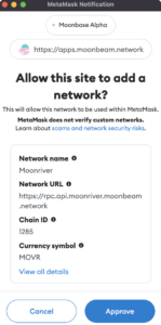 Allow site to add the network